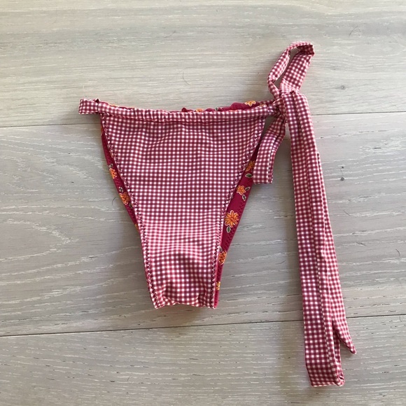 Frankie's Bikinis Kelly Reversible Cheeky Bikini Bottom Summer flower sz small - Picture 7 of 8